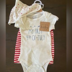 Rae Dunn baby Fourth of July outfit